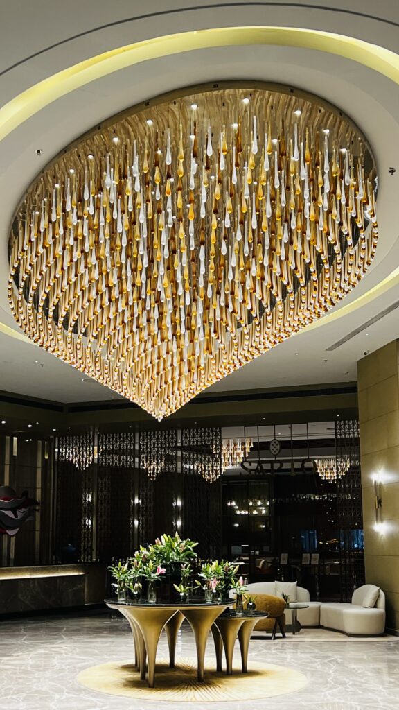 High-end villa interior with elegant lighting